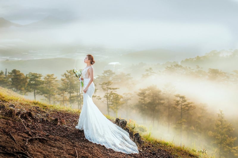Bride with Elegant Veil